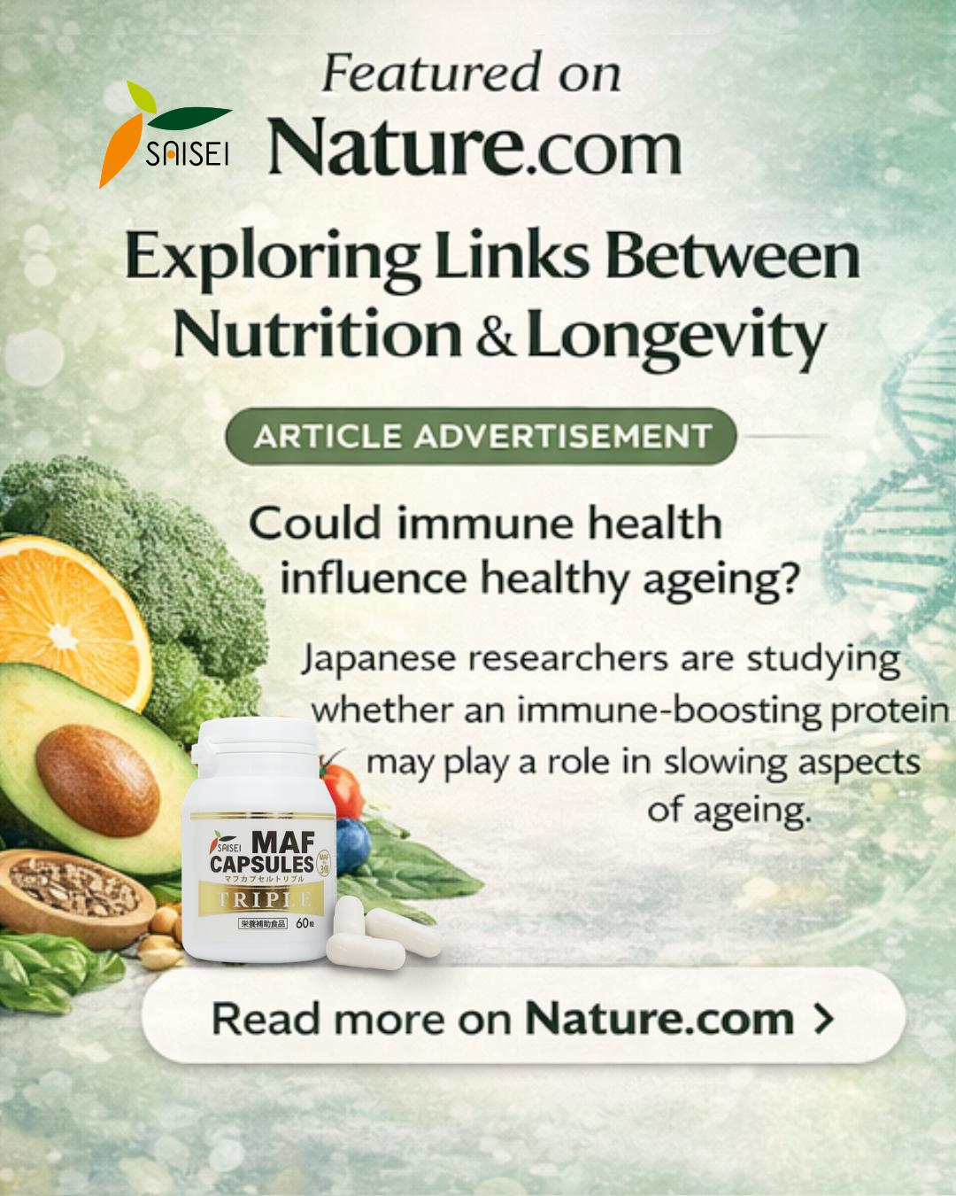 Featured on Nature: Our Latest Article on Nutrition & Longevity